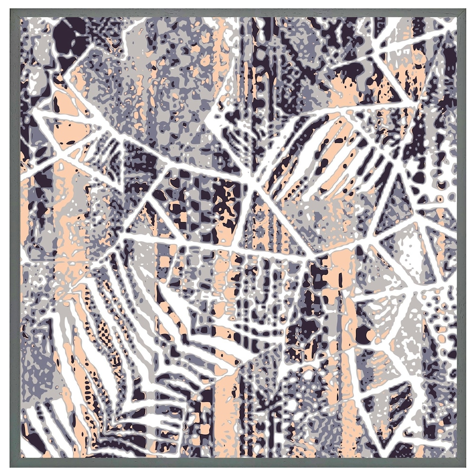 image 1 of Grunged print (Picture Frame) White | M
