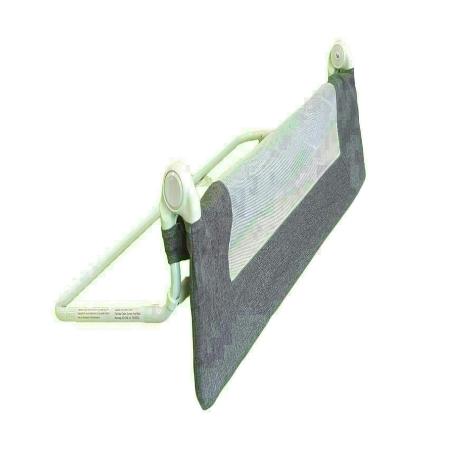 image 1 of Safetots Deluxe Soft Touch Denim Bed Rail, Grey 100cm Wide x 40cm Tall, Toddler Bed Guard For Safety