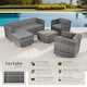 image 2 of Garden Furniture Set Lignano - modular outdoor sofa, 2 armchairs, coffee table | Grey | grey | 179 x 150 x 65 cm | 1