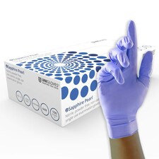 Unigloves Sapphire Pearl Box of 100 Nitrile Gloves Blue | Extra Large