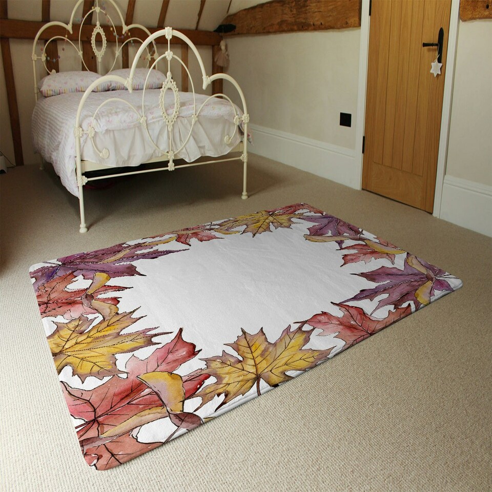 image 1 of Gold & Purple Leaves (Rug) Multi | Small: 60x110cm