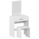 image 8 of Vida Designs Isla Dressing Table 1 Drawer Mirror & Stool Set Vanity Makeup Desk, White