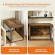 image 6 of Yaheetech 96 cm W Dog Crate Furniture Brown | Rustic Brown