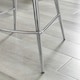 image 4 of Furniturebox Pesaro 2x Green Velvet Silver Legs Bar Chair