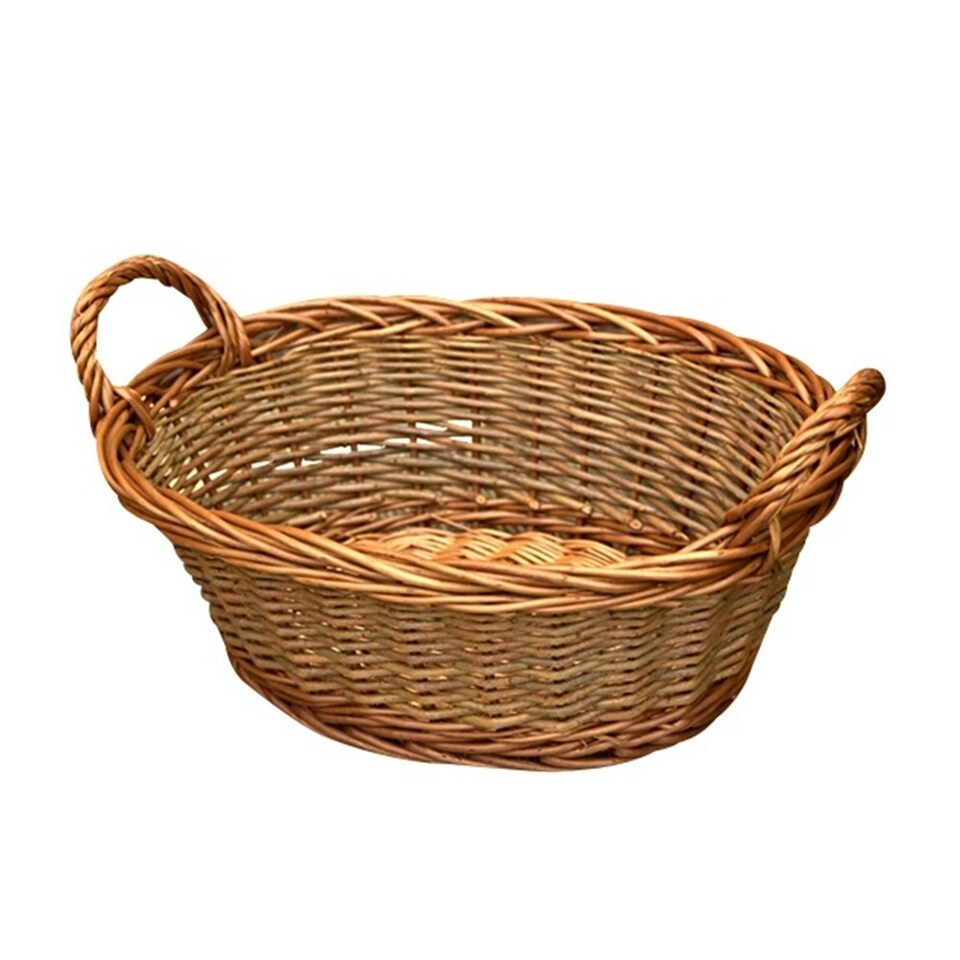 Eton Oval Wicker Tray Brown | Brown