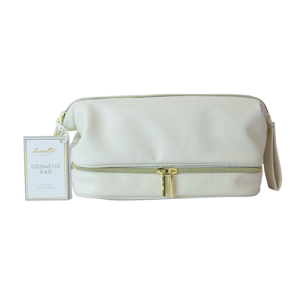 image 1 of Slouch Compartment Zip Round Cosmetic Bag
