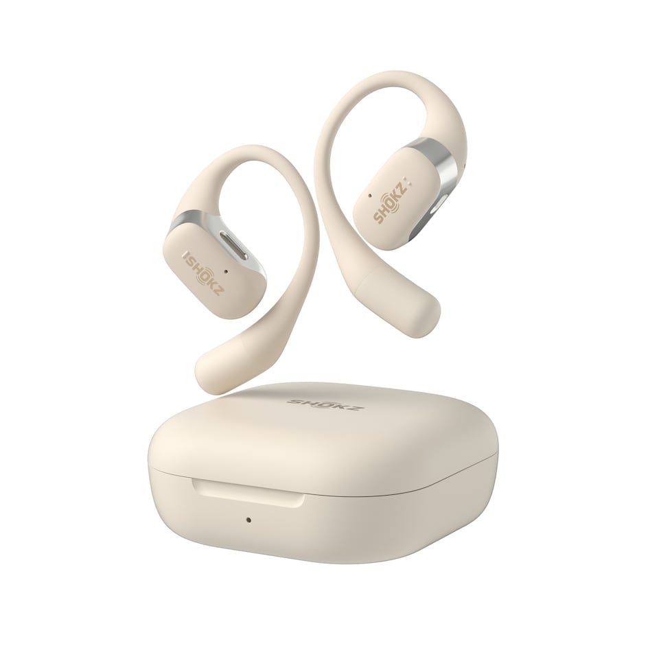 image 1 of SHOKZ OPENFIT BEIGE SPORTS HEADPHONES