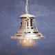 image 3 of Interiors by Premier Small Chrome Lighthouse Pendant Light, Industrial Style Hanging Light With Dome Glass Shade