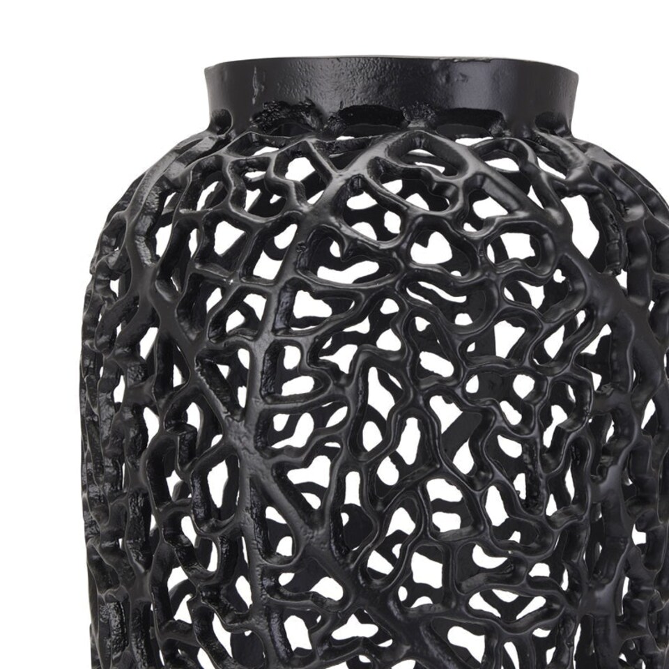 image 1 of Cast Lattice Large Vase - Aluminium - L31 x W31 x H90 cm - Black Black