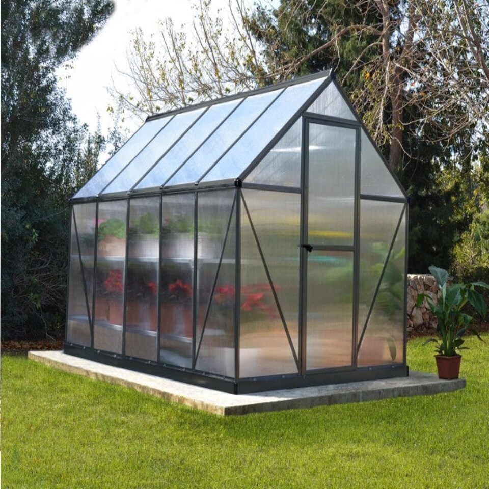 image 1 of Greenhouse Mythos 6 x 10 - Polycarbonate - L306 x W185 x H208 cm - Grey