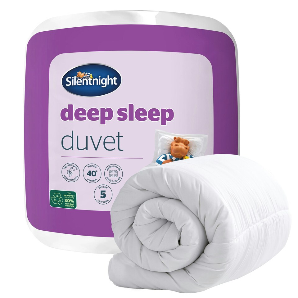 image 1 of Silentnight Deep Sleep 10.5 Tog Lightweight Duvet, Hypoallergenic Quilt, All Seasons, Made in the UK, Single