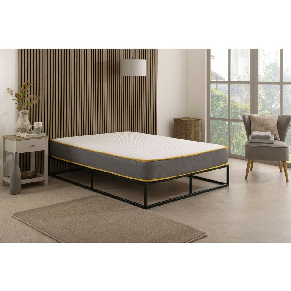 image 1 of The Saffron Comfort All Foam Mattress – 8" Deep Memory & Supportive Foam | Grey | King