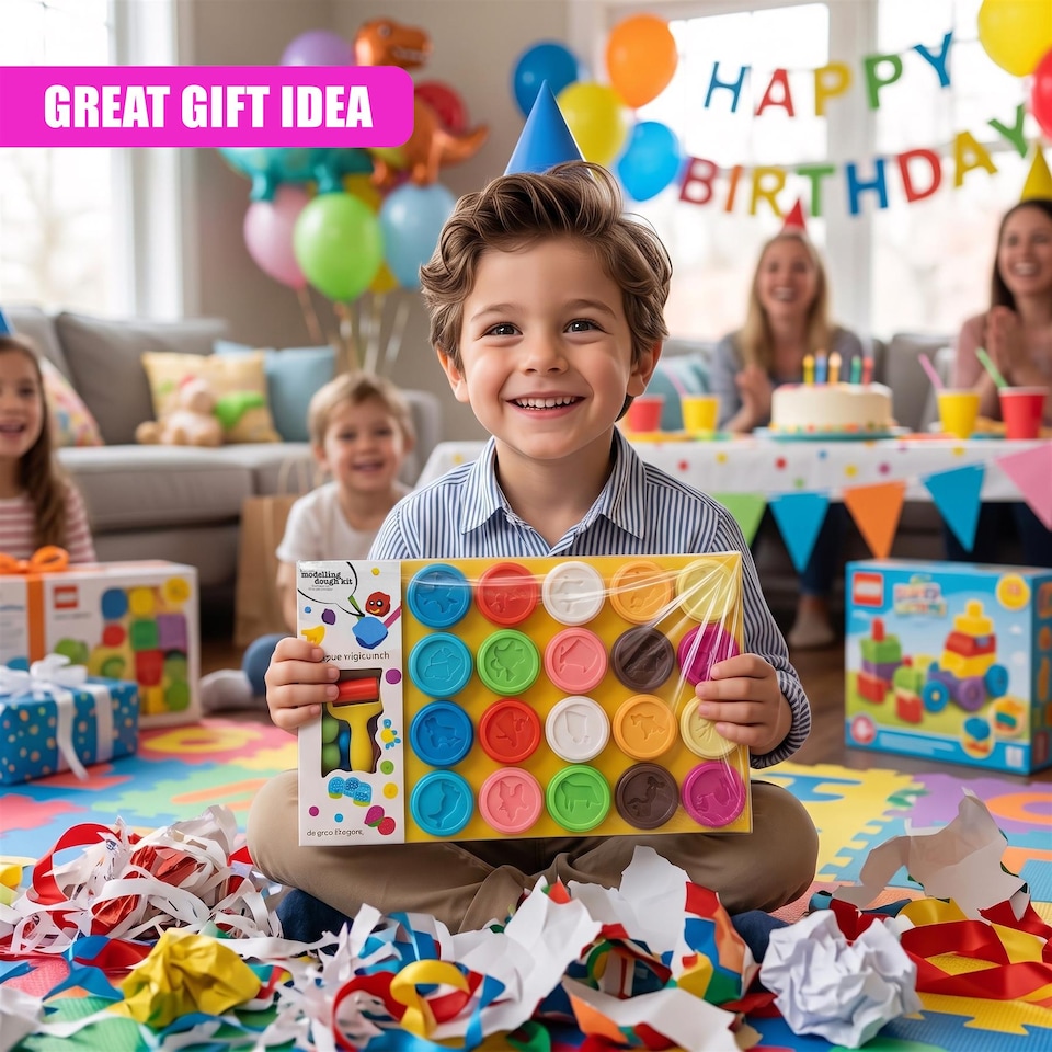 image 1 of The Magic Toy Shop Big Dough Set Creative Modeling Play Kit Multi Color