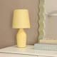 image 2 of ValueLights Arlo Sunshine Yellow Ceramic Table Lamp with Yellow Shade with LED Bulb | Yellow