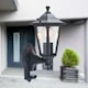image 4 of Eversham - Black Six Sided Lantern Motion Sensor Outdoor Light | Black | Clear | 1