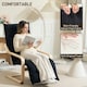 image 3 of HOMCOM Birch Wood Lounge Chair for Living Room, Bedroom Black