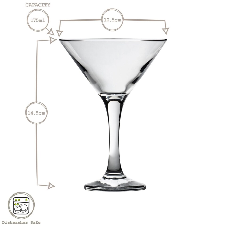 image 1 of LAV Misket Martini Glasses - 175ml - Pack of 6