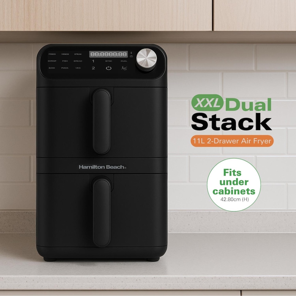 image 1 of Hamilton Beach XXL Dual Stack 11L Air Fryer