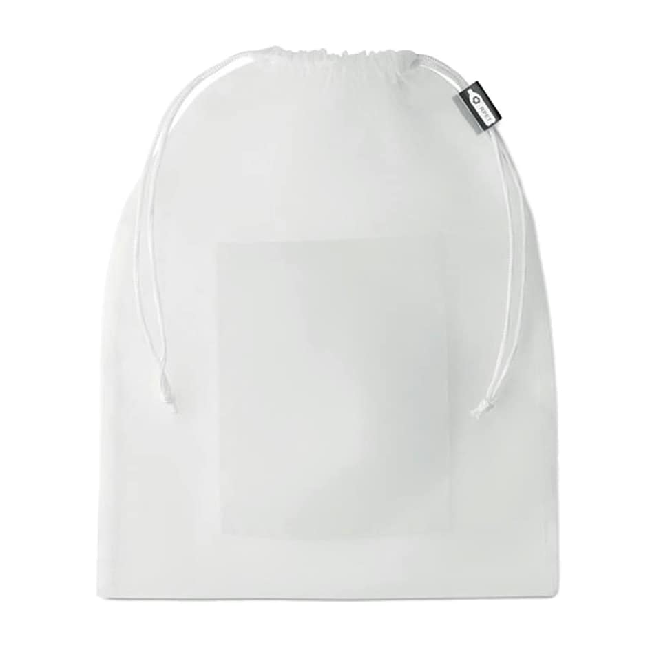 image 1 of MidOcean Veggie RPET Mesh Drawstring Bag - White - One Size | White | Not provided