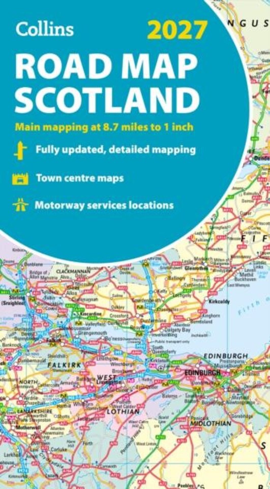 2027 Collins Road Map of Scotland Sheet Map, Folded Book