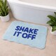 image 2 of Shake It Off Slogan Scalloped Bath Mat