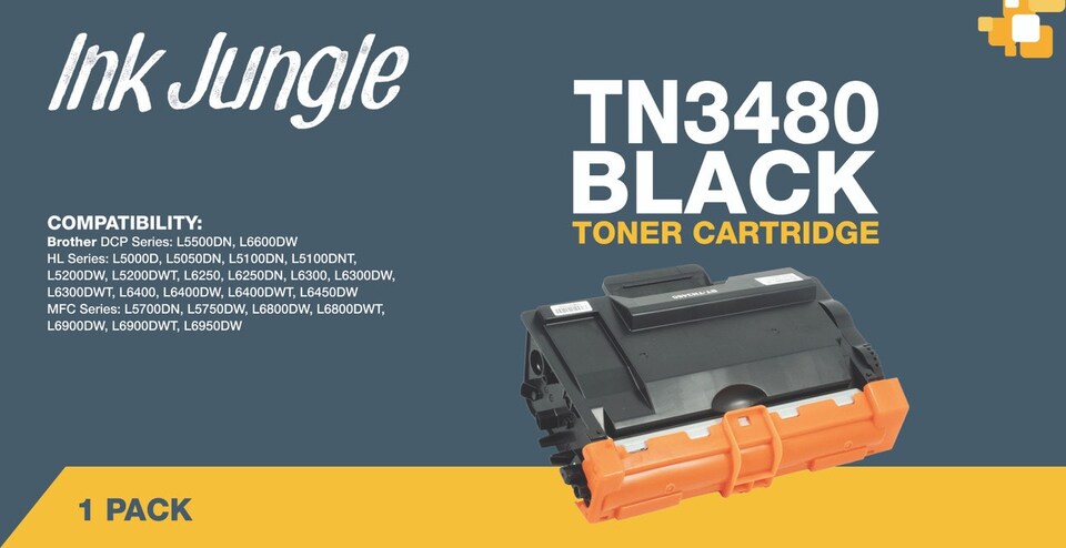 image 1 of Compatible Brother TN3480 Black Toner Cartridge | Black | 1