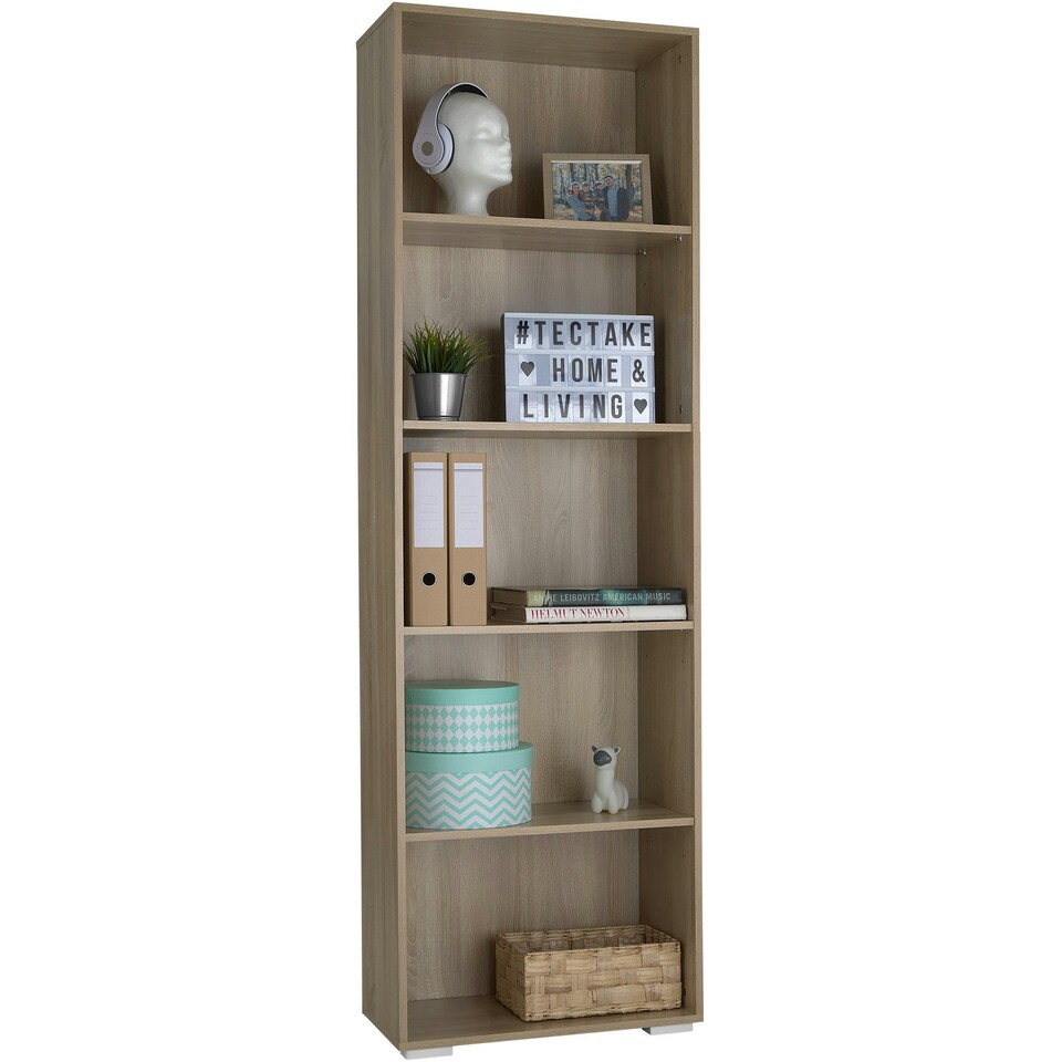 image 1 of Bookshelf Lexi - Bookcase with 5 shelves Brown | Light Wood