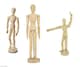 image 2 of 3 x Assorted Size Artists Wooden Manikin Movable Limbs Human Joints Manikins Manakin Mannequin
