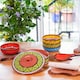 image 4 of Verano Spanish Ceramics Fiesta Tortilla Servers - 25cm Blue