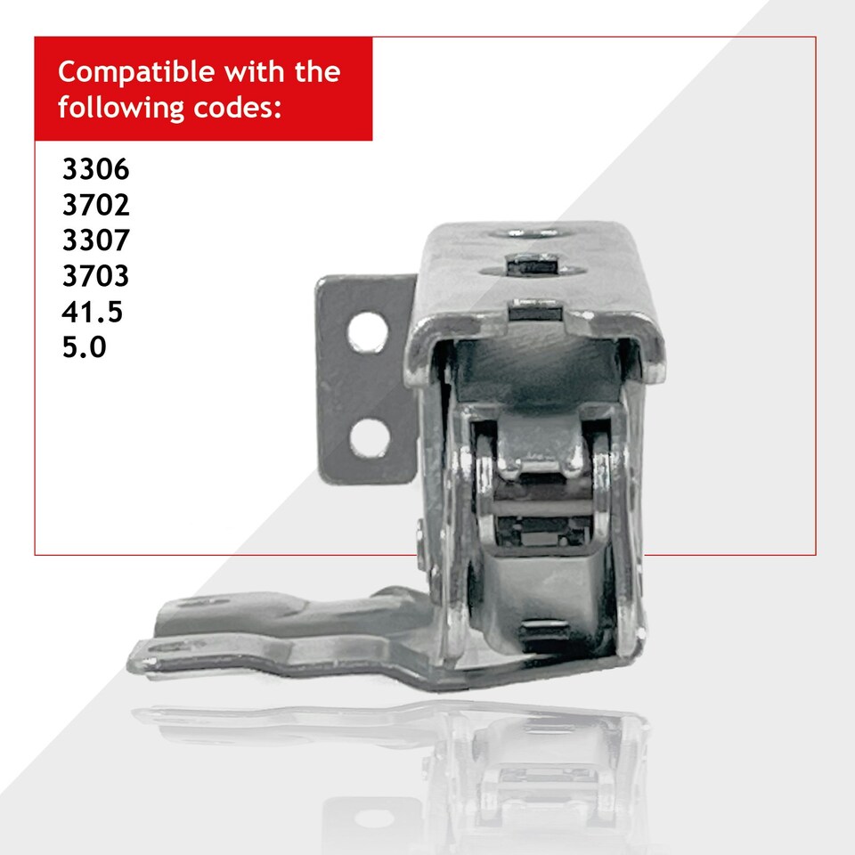 image 1 of SPARES2GO Door Hinges for Bosch Fridge Freezer 3306 3702 3307 3703 5.0 41.5 Pair Hinge Silver
