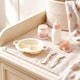 image 6 of BiBi Doll Baby Doll High Chair Feeding Set Nursery Toy Peach Cream Role Play Accessories