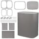 image 1 of 90L Laundry Basket with Lid & 2 Removable Bags, Washing Bin with Plastic Frame