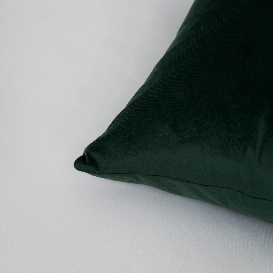 image 1 of BHS Velour Cushion, Green