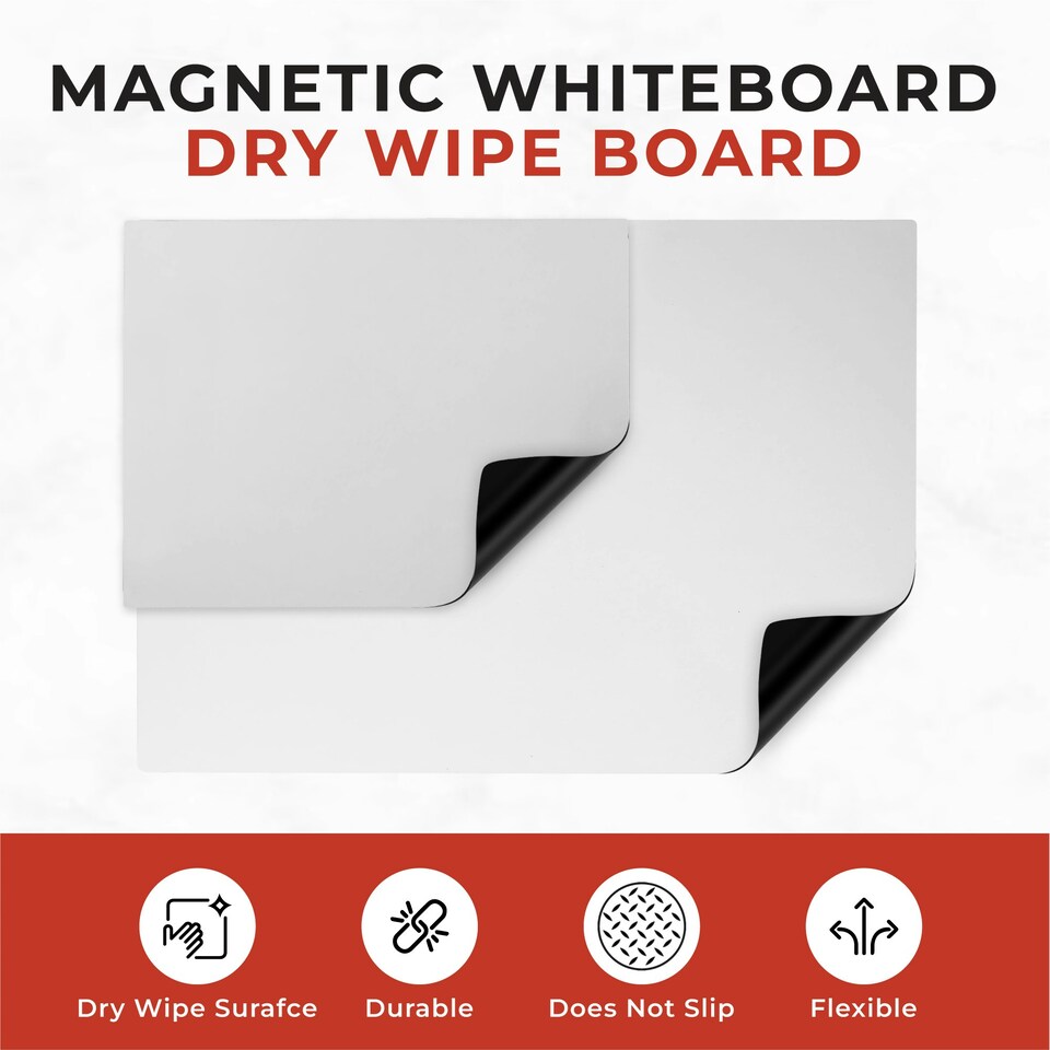 image 1 of A4 Magnetic Whiteboard Dry Wipe Board