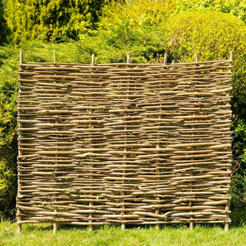 image 1 of Primrose Hazel Hurdle Fence Panel Premium Woven Wattle Weave 6ft x 4ft 6in