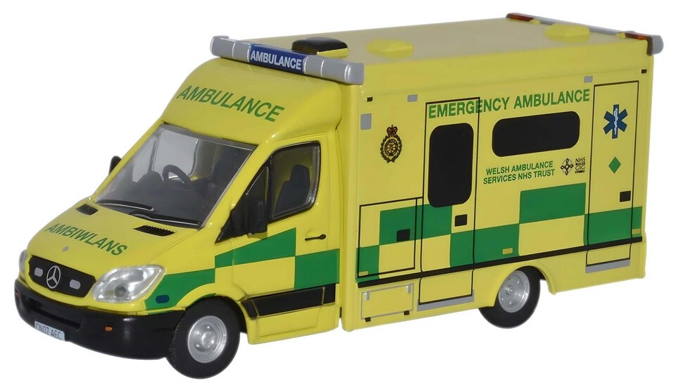 Oxford Diecast Mercedes Ambulance Wales