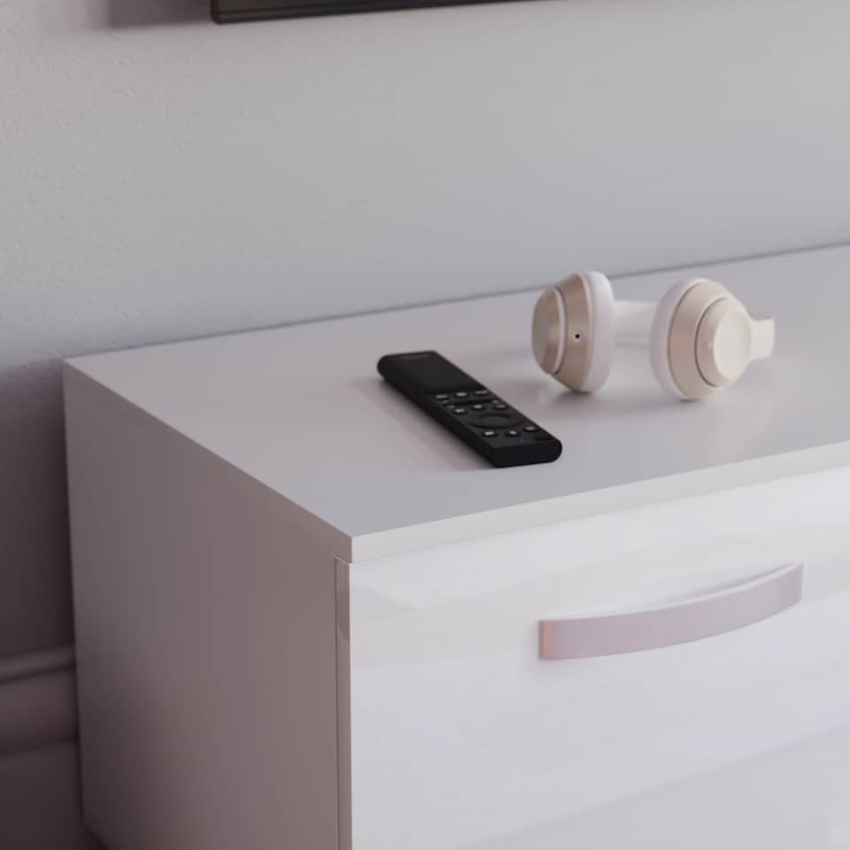 image 1 of Vida Designs Cosmo 2 Door LED TV Unit Entertainment Stand, 140cm, White | White | 1