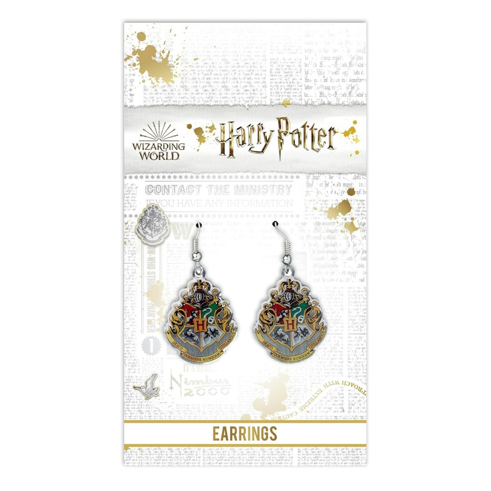 image 1 of Harry Potter Hogwarts Crest Earrings WE0026