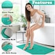 image 2 of VELVETIO Greek Bath Mat & Pedestal Mat Water Absorbent Non Slip Toilet Rugs Blue | Teal