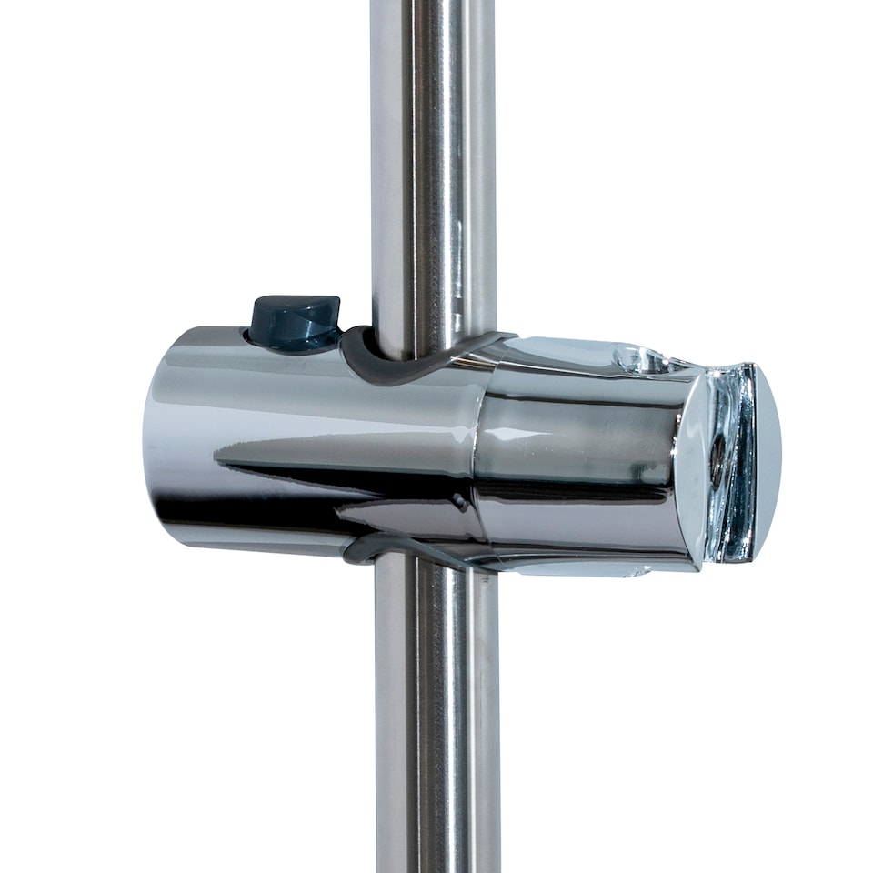 image 1 of Showerdrape Activo Chrome 5-Spray Pattern Shower Riser Rail Kit | Silver | 1