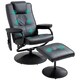 image 1 of HOMCOM Massage Recliner Chair Cushioned Ottoman 10 Point Vibration Black
