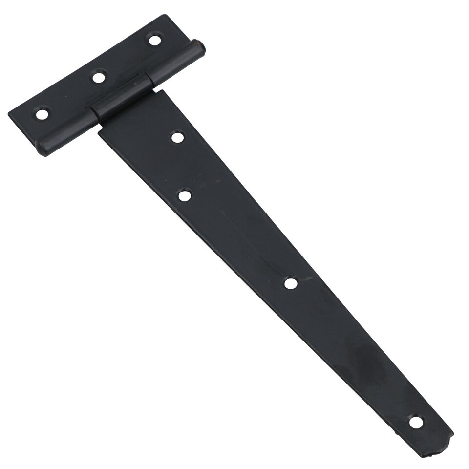 image 1 of 8in / 204mm Heavy Duty T Tee Hinges For Shed + Garden Gates Black Finish 6pc