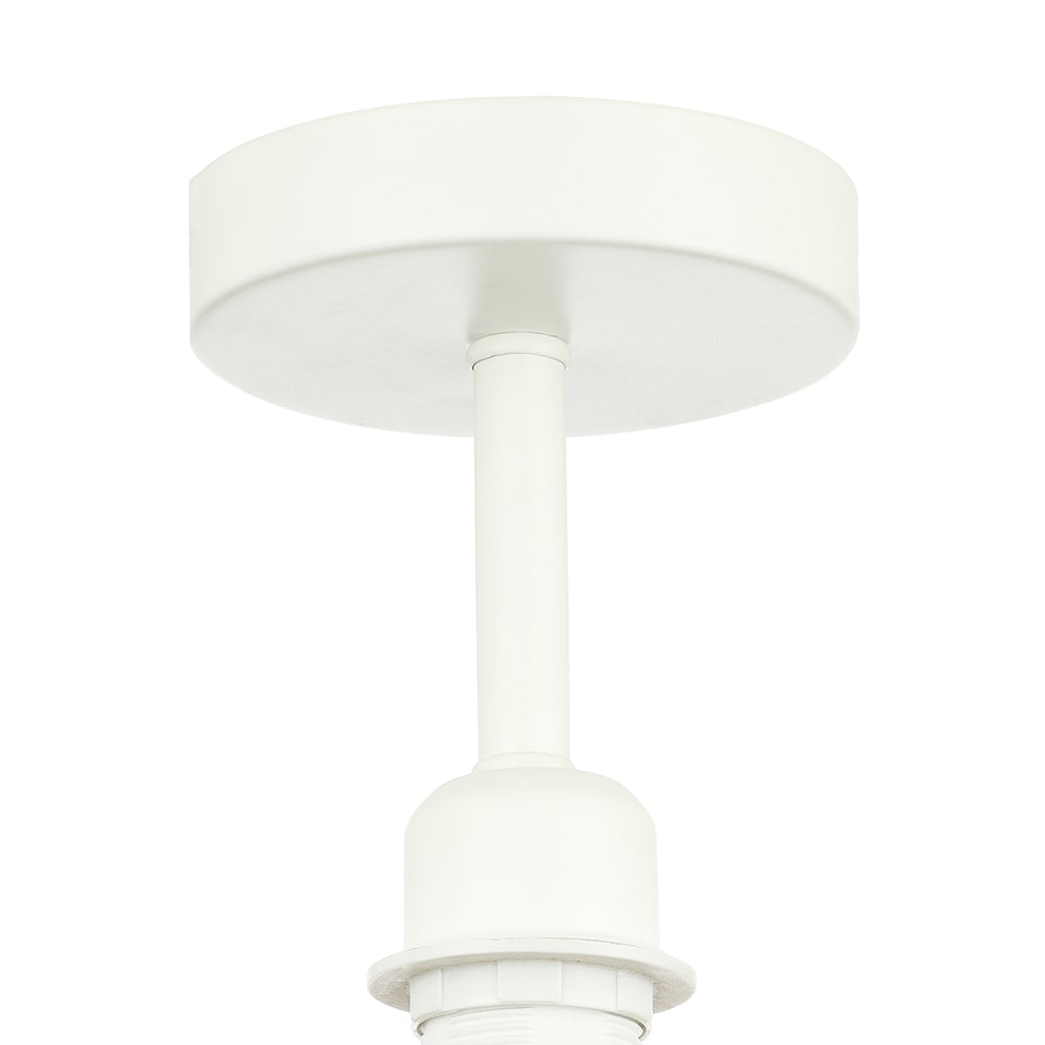 image 1 of Traditional Matt White Ceiling Light Fitting for Industrial Style Light Bulbs | White
