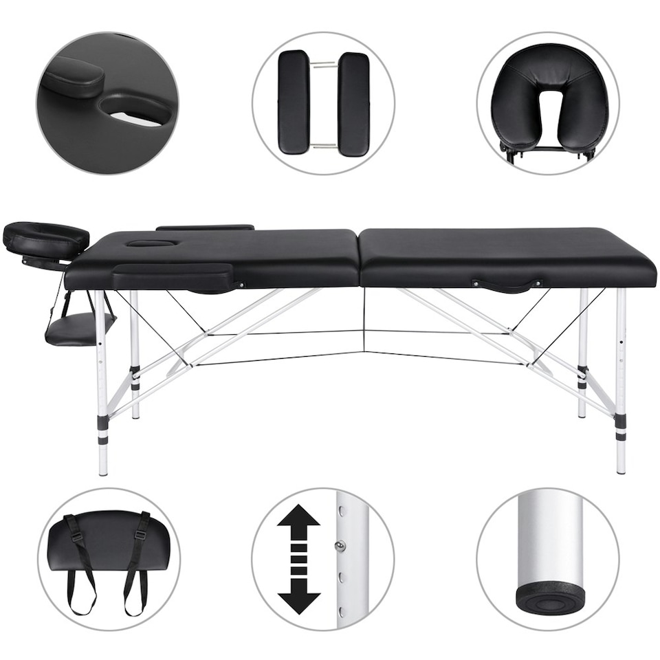 image 1 of Yaheetech Portab Aluminum Massage Bed with Face Cradle and Armrest