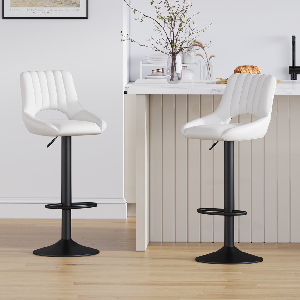 image 1 of MCC Direct Set of 2 Height Adjustable Bar Stool Kitchen Breakfast Chairs Stacey
