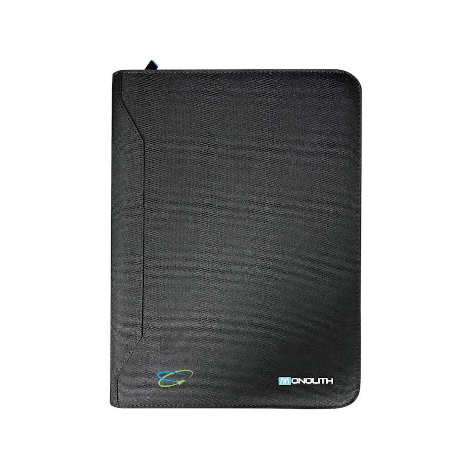 image 1 of Monolith Blueline Zipped Conference Folder A4 Black 3351