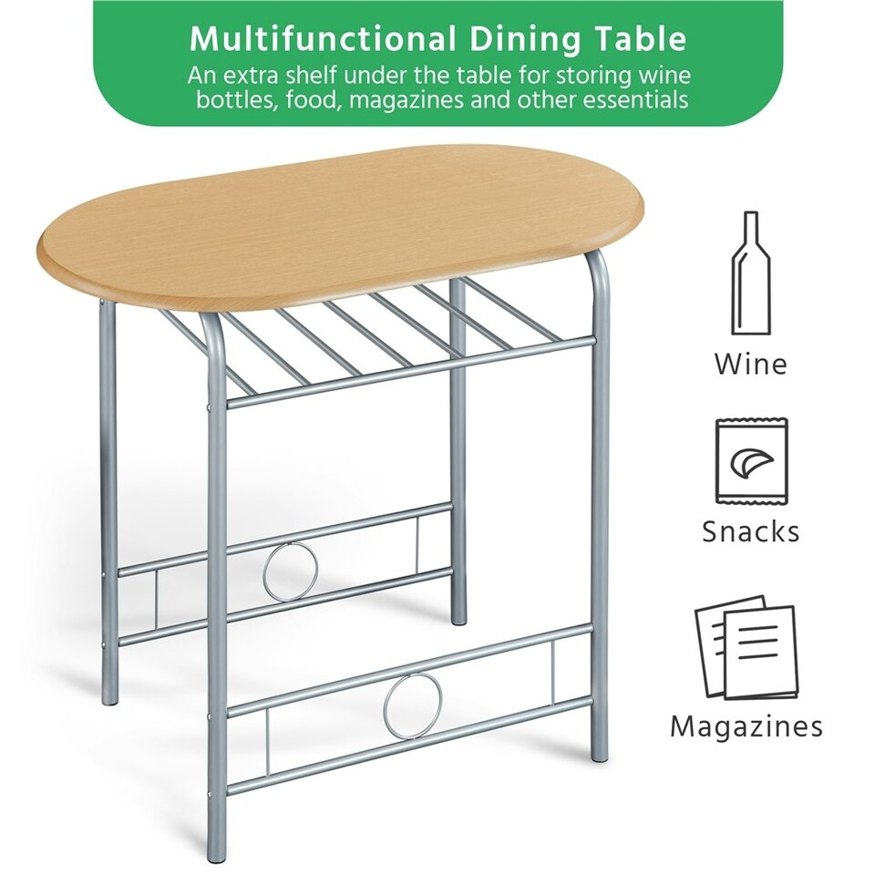 image 1 of Yaheetech Modern Round Dining Table Set
