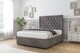 image 2 of Sloomy Montana Slate Naples Divan Bed With Mattress No Drawers With 26" Strutted Headboard 6' Super King | Grey | Slate | Super King | 1