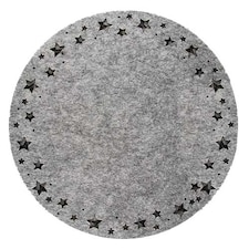 Grey Star Cutout Christmas Felt Placemats 32cm - Pack of 4