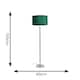 image 3 of ValueLights Charlie Chrome Floor Lamp Green Drum Shade & Bulb Green